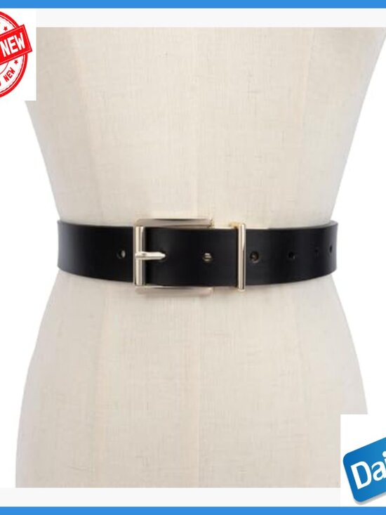 Reversible Leather Belt Medium Size Adjustable Buckle Women\'s Accessory